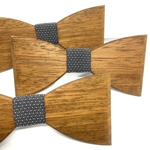 New Wooden Bow tie GrayIce (Jatoba)